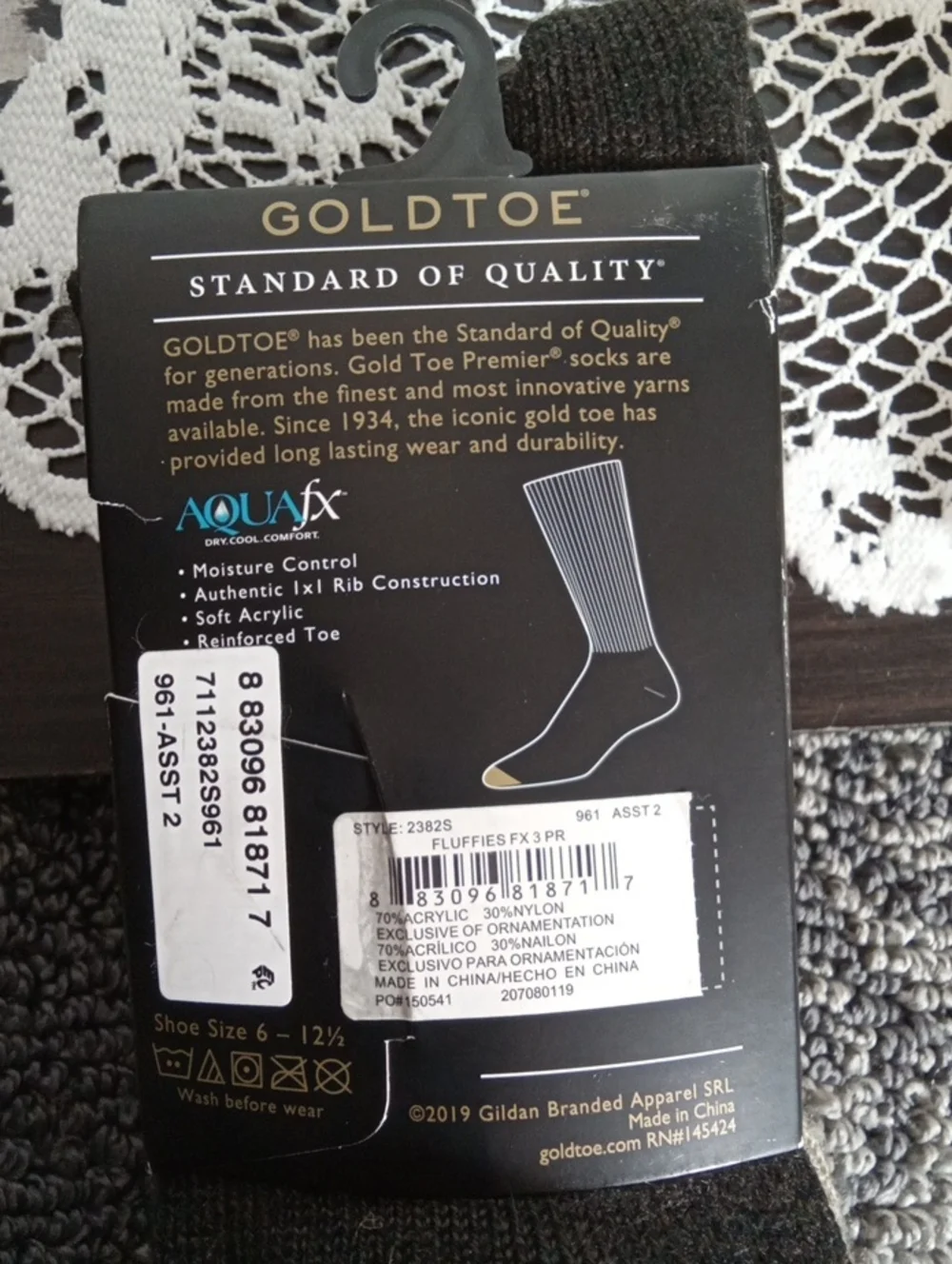 Gold Toe Men’s Crew & No-Show Sock Pack – White, Gray, Black, Tan Size Shoe 6-12